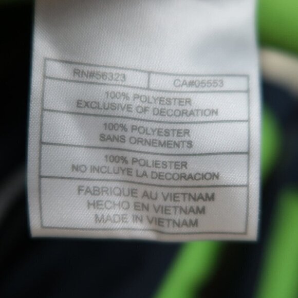 Vintage Y2K Nike MMIV Windbreaker Jacket Full Zip Navy Blue Green Women's Medium - Picture 14 of 14